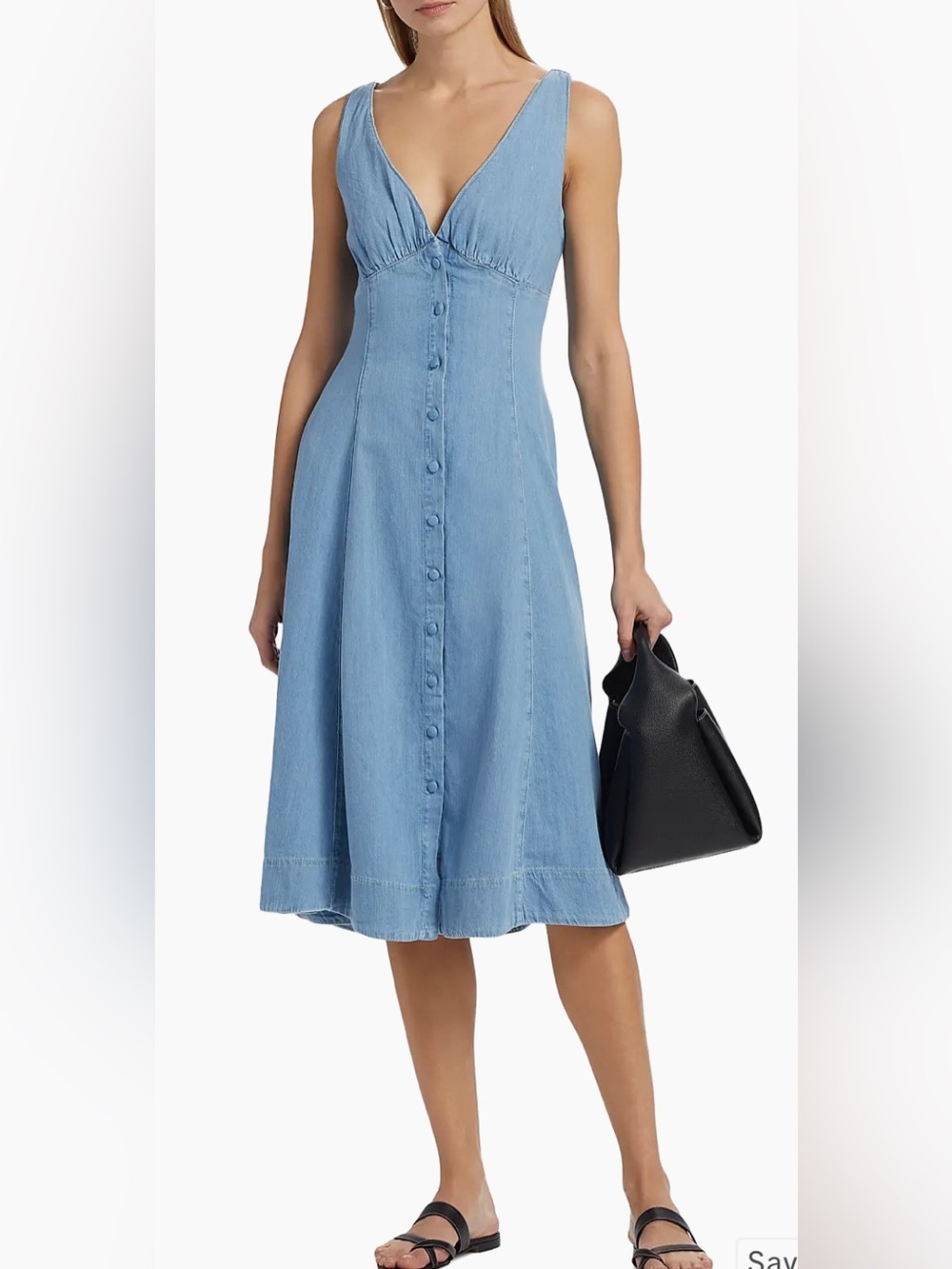 Reformation Light Blue Denim Midi Dress